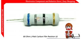 68 Ohm 5 Watt Carbon Film Resistor