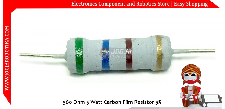 560 Ohm 5 Watt Carbon Film Resistor