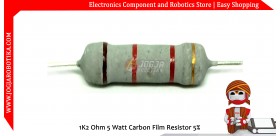 1K2 Ohm 5 Watt Carbon Film Resistor
