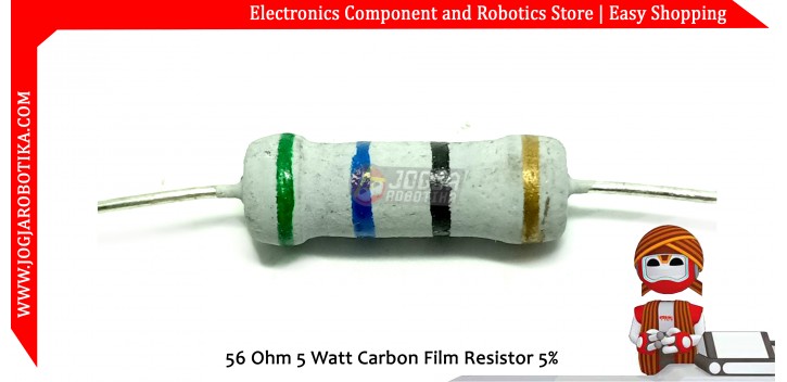 56 Ohm 5 Watt Carbon Film Resistor