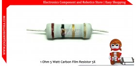 1 Ohm 5 Watt Carbon Film Resistor