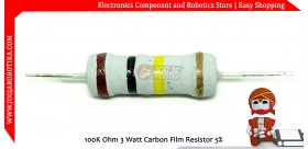 100K Ohm 3 Watt Carbon Film Resistor