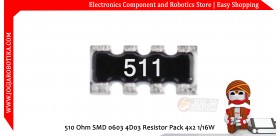510 Ohm SMD 0603 4D03 Resistor Pack 4x2 1/16W