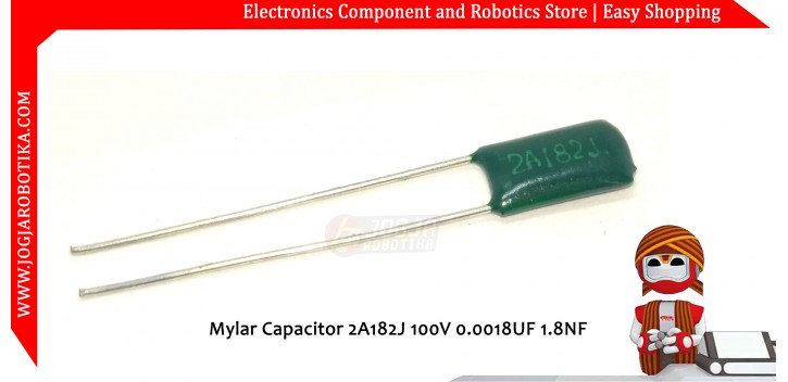 Mylar Capacitor 2A182J 100V 0.0018UF 1.8NF