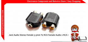 Jack Audio Stereo Female 3.5mm To RCA Famale Audio 2 RCA 1