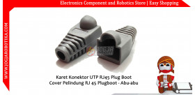 Karet Konektor UTP RJ45 Plug Boot Cover Pelindung RJ 45 Plugboot - Abu-abu