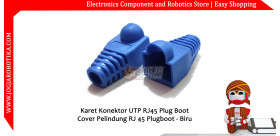 Karet Konektor UTP RJ45 Plug Boot Cover Pelindung RJ 45 Plugboot - Biru