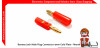 Banana Jack Male Plug Connector 4mm Gold Plated - Merah