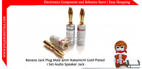 Banana Jack Plug Male 4mm Nakamichi Gold Plated 1 Set Audio Speaker Jack