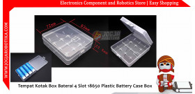 Tempat Kotak Box Baterai 4 Slot 18650 Plastic Battery Case Box