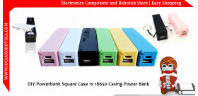 DIY Powerbank Square Case 1x 18650 Casing Power Bank