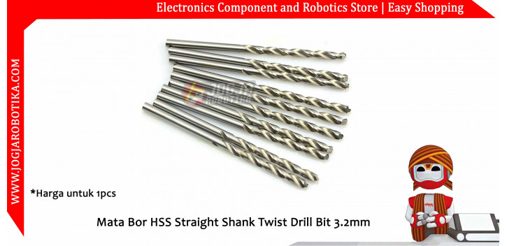 Mata Bor HSS Straight Shank Twist Drill Bit 3.2mm