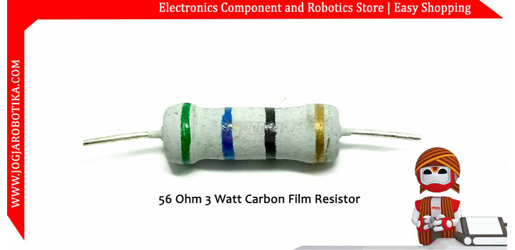 56 Ohm 3 Watt Carbon Film Resistor