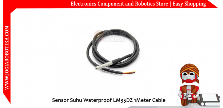 Sensor Suhu Waterproof LM35DZ 1Meter Cabble