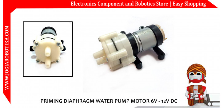 PRIMING DIAPHRAGM WATER PUMP MOTOR 6V - 12V DC