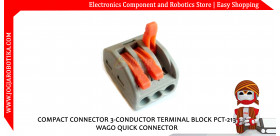 COMPACT CONNECTOR 3-CONDUCTOR TERMINAL BLOCK PCT-213 WAGO QUICK CONNECTOR