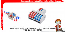 COMPACT CONNECTOR SPL-62 CONDUCTOR TERMINAL BLOCK WAGO QUICK CONNECTOR