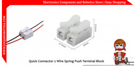 Quick Connector 2 Wire Spring Push & Lock Terminal Block