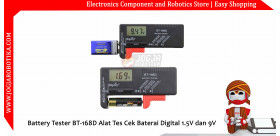 Battery Tester BT-168D Alat Tes Cek Baterai Digital 1.5V dan 9V