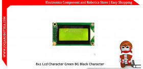 8x2 Lcd Character Green BG Black Character