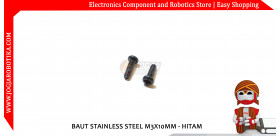 Baut Stainless Steel 304 M3x10mm - Hitam