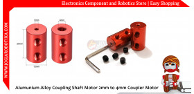 Alumunium Alloy Coupling Shaft Motor 2mm to 4mm Coupler Coupling Motor