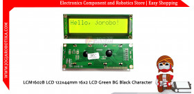 LCM1602B LCD 122x44mm 16x2 LCD Green BG Black Character