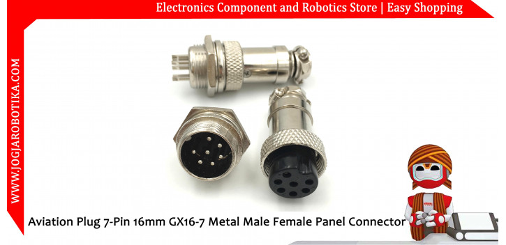 Aviation Plug 7-Pin 16mm GX16-7 Metal Male Female Panel Connector