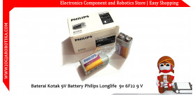 Baterai Kotak 9V Battery Philips Longlife 9v 6F22 9 V