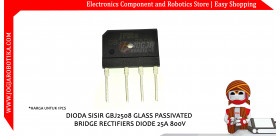DIODA SISIR GBJ2508 GLASS PASSIVATED BRIDGE RECTIFIERS DIODE 25A 800V