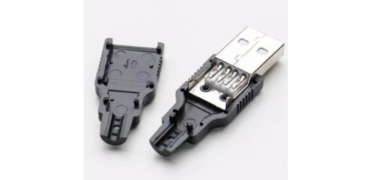 Connector USB Type A Male with Cover