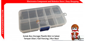 Kotak Box Storage Plastik Mini 10 Sekat Tempat Komponen / Obat / Kail Pancing / Mur Baut
