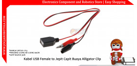 Kabel USB Female to Jepit Capit Buaya Alligator Clip