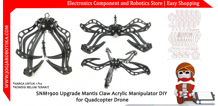 SNM1900 Upgrade Mantis Claw Acrylic Manipulator DIY for Quadcopter Drone