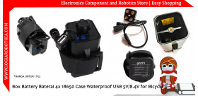 Box Battery Baterai 4x 18650 Case Waterproof USB 5V 8.4V for Bicycle