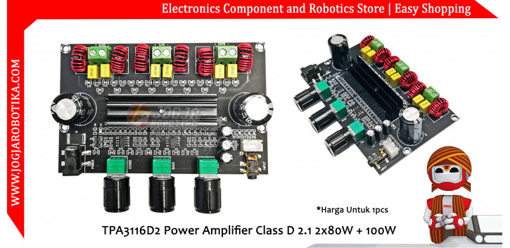 TPA3116D2 Power Amplifier Class D 2.1 2x80W + 100W