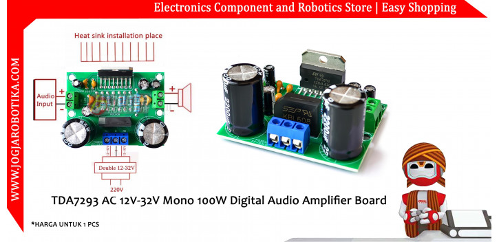 TDA7293 AC 12V-32V Mono 100W Digital Audio Amplifier Board