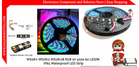 ECER WS2811 WS2812 WS2812B RGB 5V 5050 60 LED/M IP65 Waterproof LED Strip