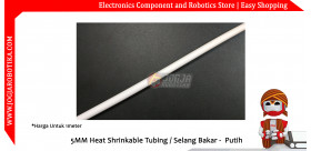 5MM Heat Shrinkable Tubing / Selang Bakar - Putih