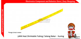 5MM Heat Shrinkable Tubing / Selang Bakar - Kuning
