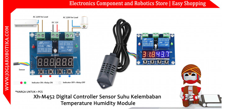Xh-M452 12V Digital Controller Sensor Suhu Kelembaban Temperature Humidity Module