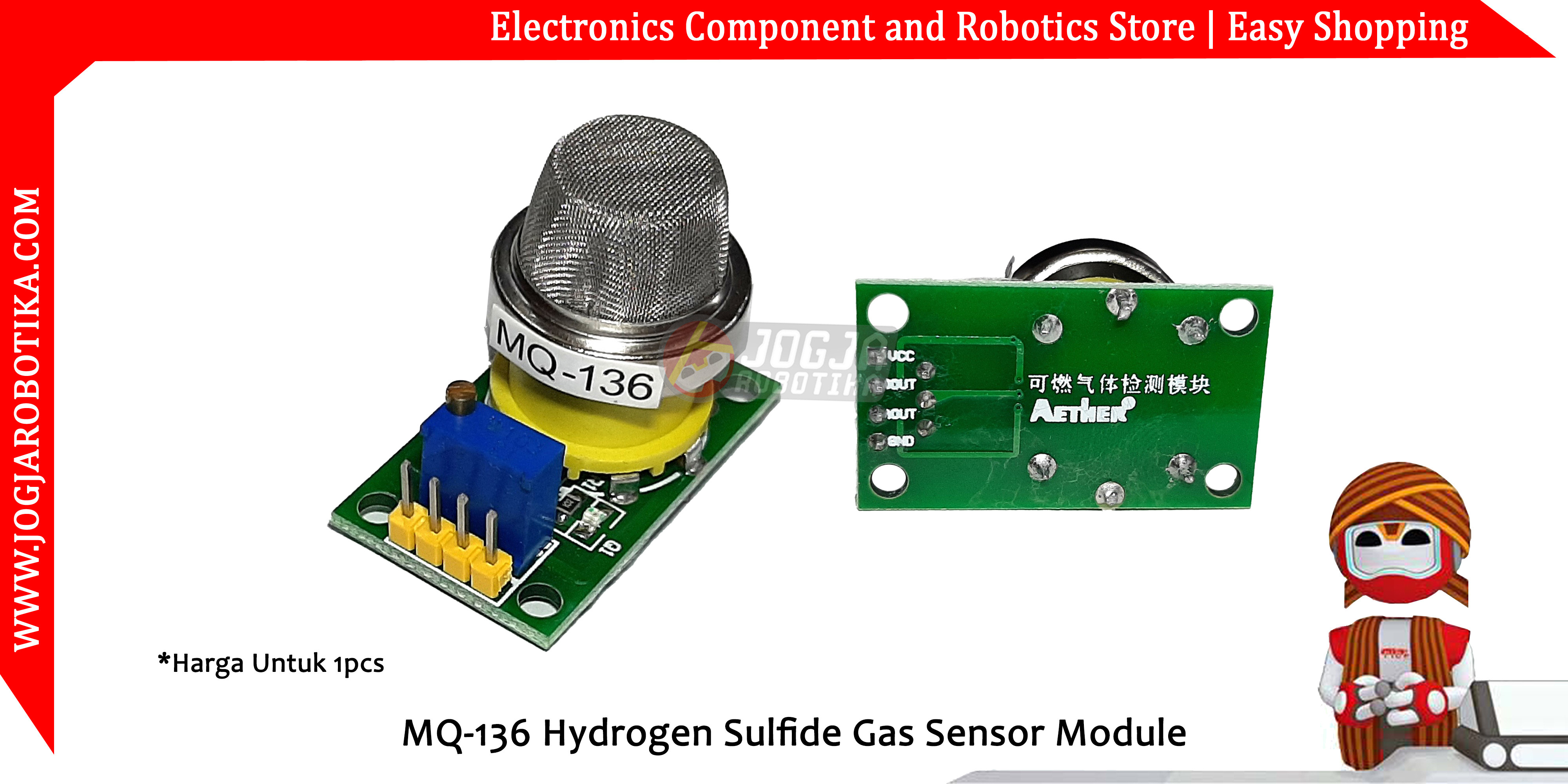 Jual MQ-136 Hydrogen Sulfide Gas Sensor Module