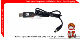 Kabel Step Up Konverter USB 5V to Jack DC 9V - 1Meter