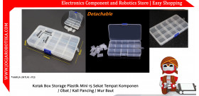 Kotak Box Storage Plastik 15 Sekat Tempat Komponen Obat Kail Pancing Mur Baut
