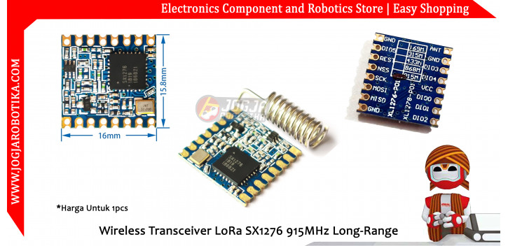 Wireless Transceiver LoRa SX1276 915MHz Long-Range + Antena
