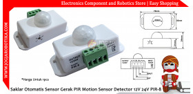 Saklar Otomatis Sensor Gerak PIR Motion Sensor Detector 12V 24V PIR-8
