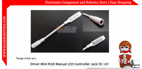 Driver Mini RGB Manual LED Controller Jack DC 12V