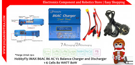 HobbyFly iMAX B6AC B6 AC V2 Balance Charger and Discharger 1-6 Cells 80 WATT 80W