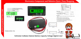 Voltmeter Indikator Baterai Battery Capacity Voltage Digital 6-63V