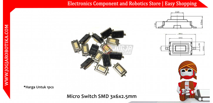 Micro Switch SMD 3x6x2.5mm